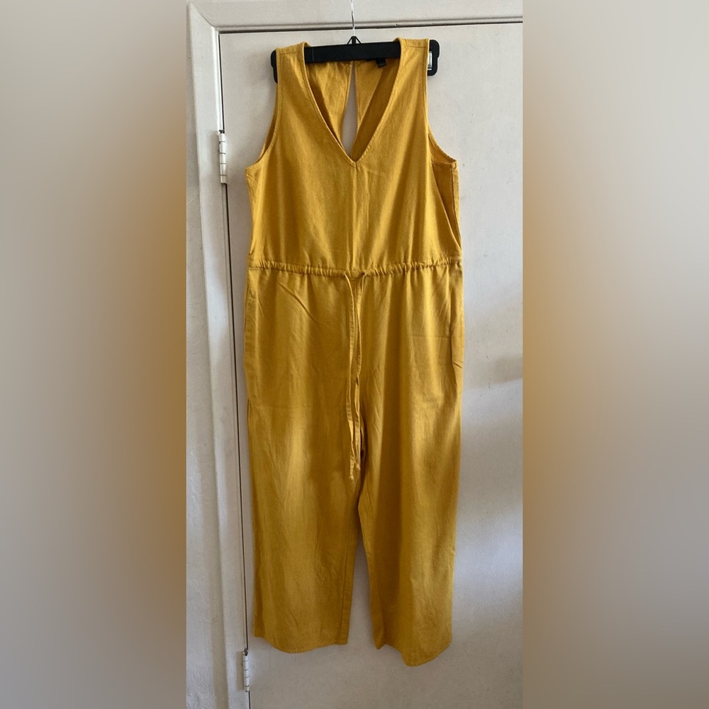 Mustard Drawstring Jumpsuit